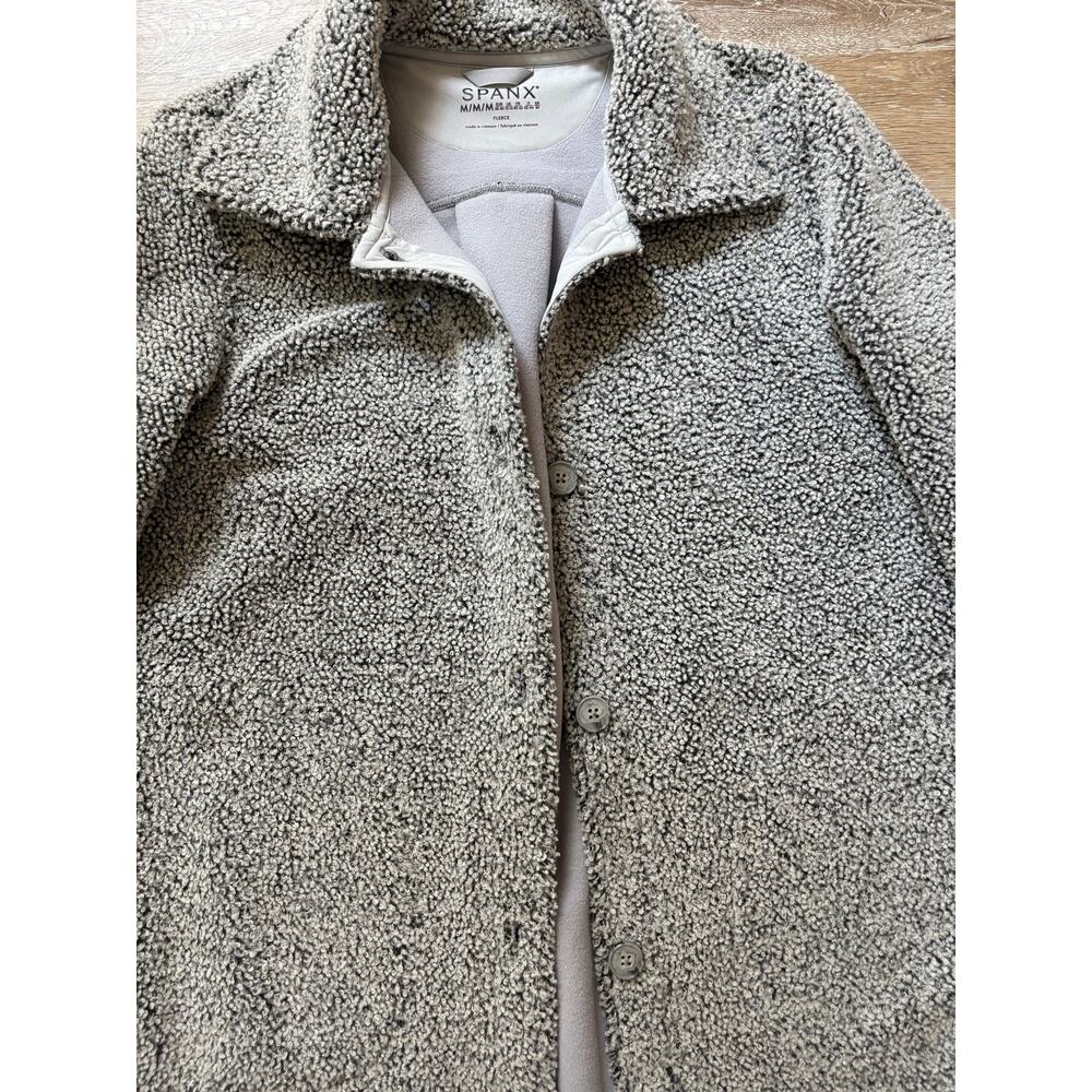 Spanx Luxe Fleece Shirt Jacket in gray - Picture 5 of 7